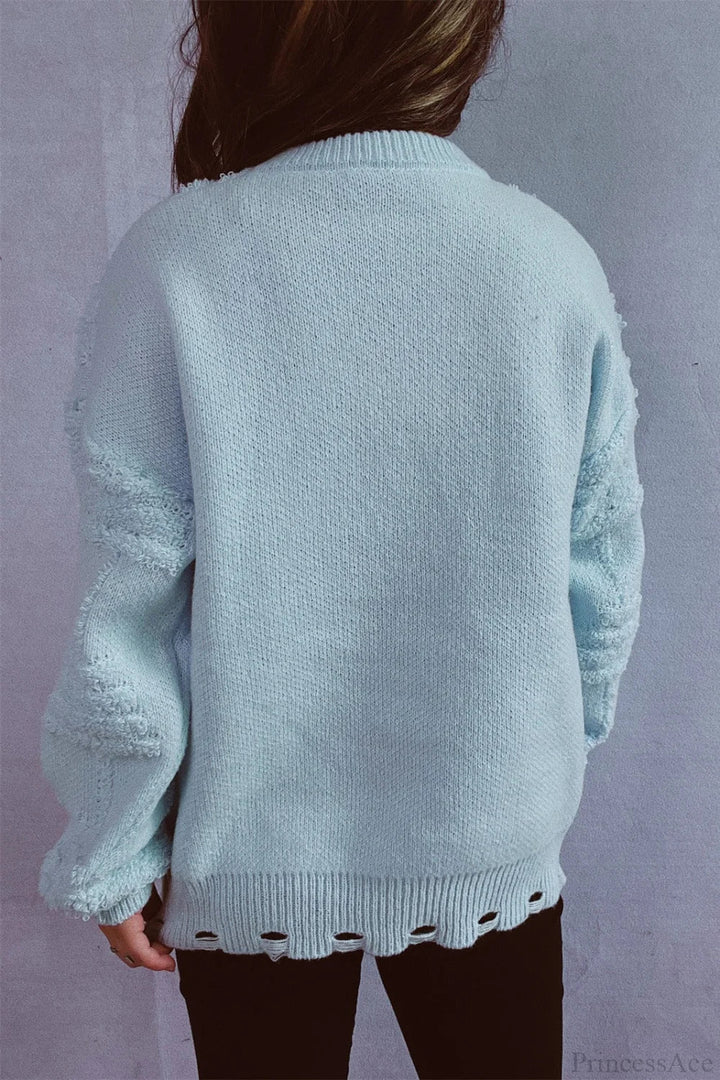 Stilla | Jul 3D Træ Perle Solid Flocked Pullover