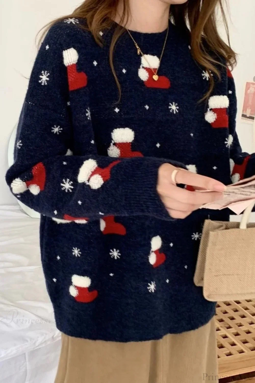 Stilla | Jule strømpe Snefnug Løs Sweater