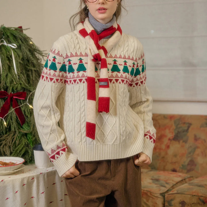 Stilla | Juletræ Vintage Fair Isle Pullover