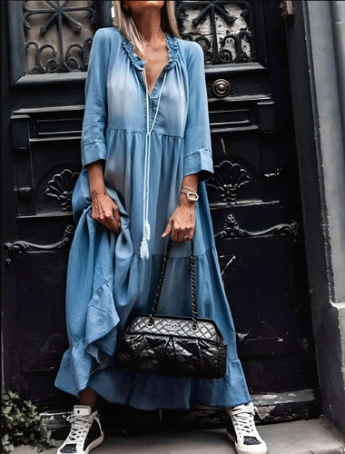Stilla | Behagelig Maxikjole Af Denim
