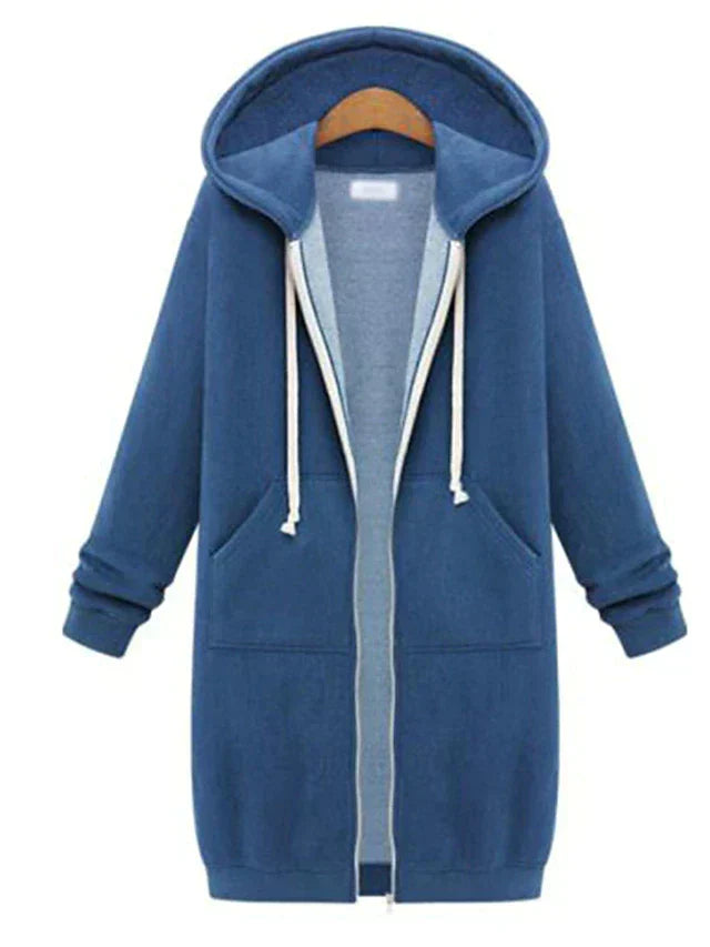 Stilla | Knæ-længde Zip-Up Hoodie