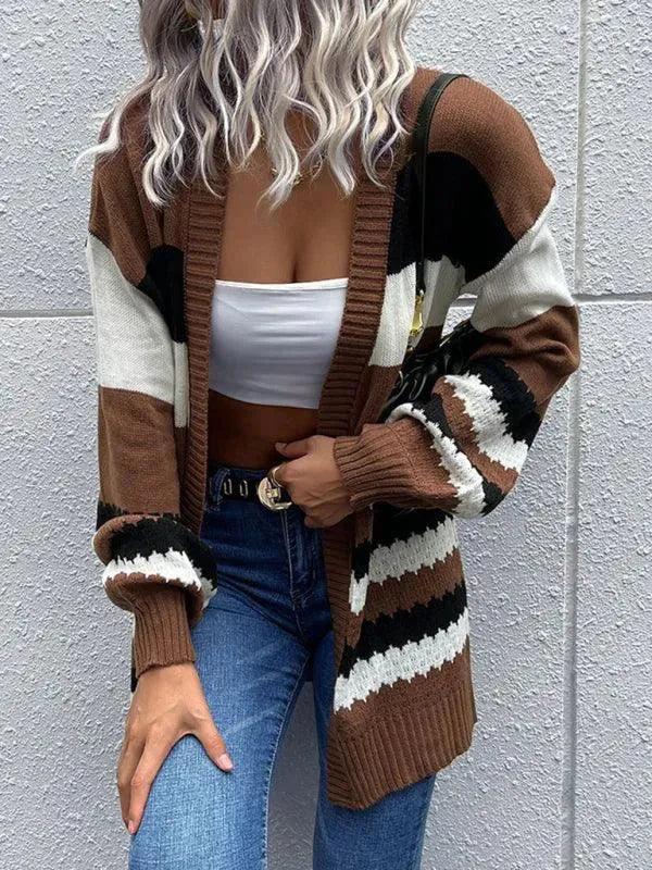 Stilla | Trendy kvinders strikjakke sweatshirt