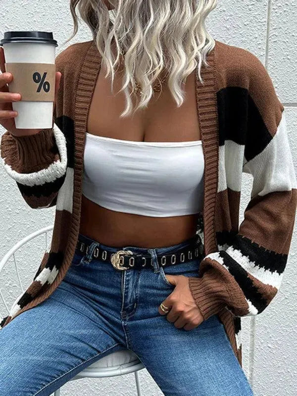 Stilla | Trendy kvinders strikjakke sweatshirt