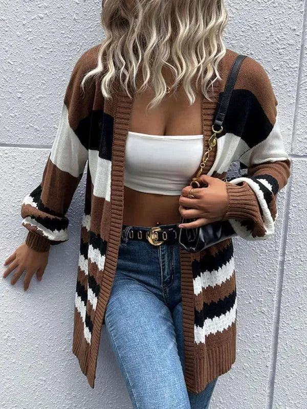 Stilla | Trendy kvinders strikjakke sweatshirt