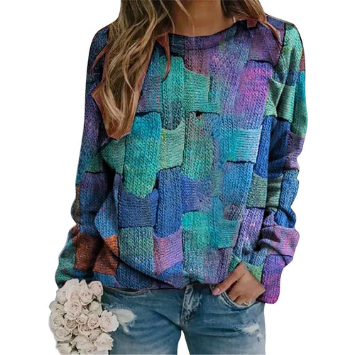 Stilla | Farverig Sweatshirt med Unikt Design