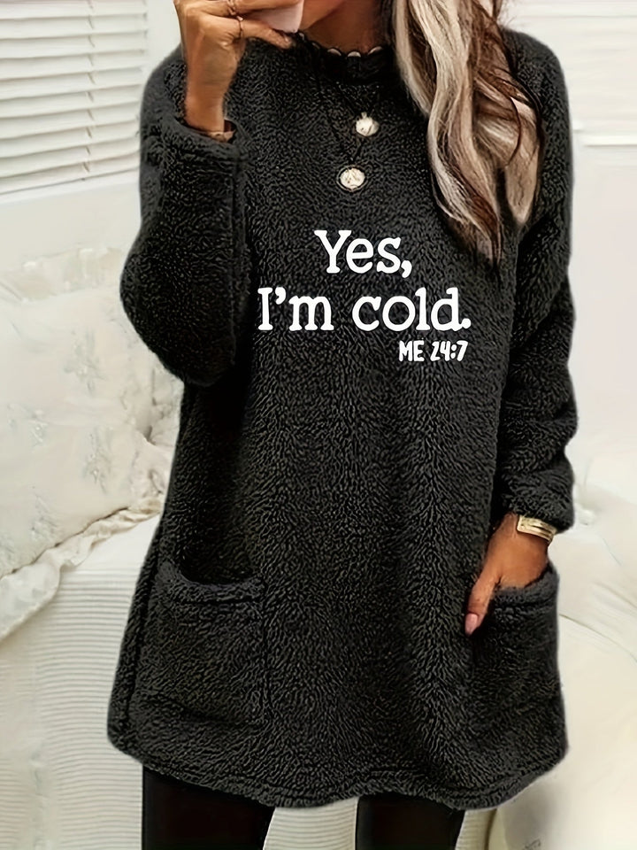 Stilla | Behagelig fleece-sweatshirt med tryk