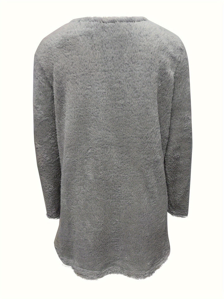 Stilla | Behagelig fleece-sweatshirt med tryk