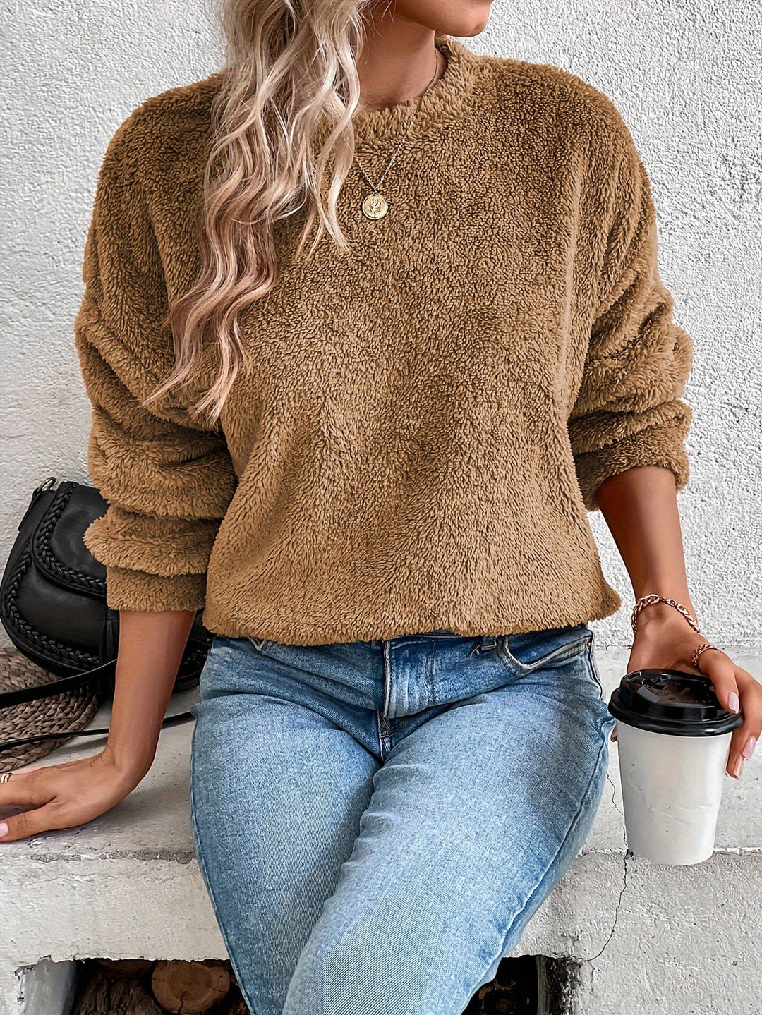 Stilla | Behagelig Teddy Pullover Sweatshirt