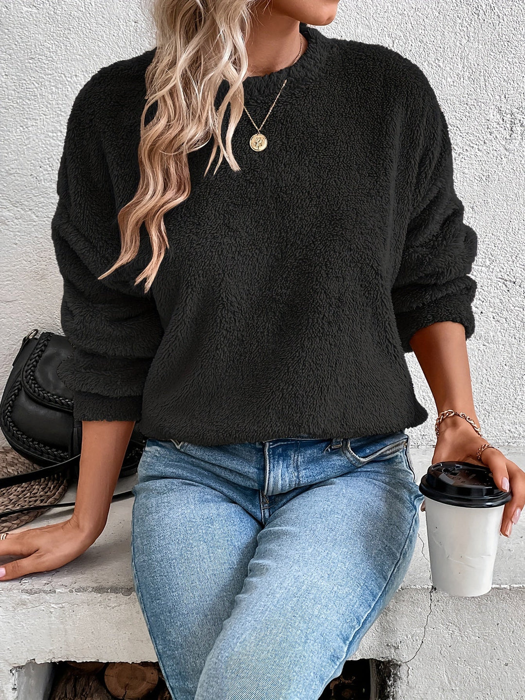 Stilla | Behagelig Teddy Pullover Sweatshirt