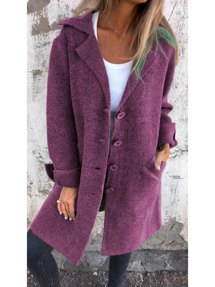 Stilla | Lang Cardigan Med Enkel Knapliste