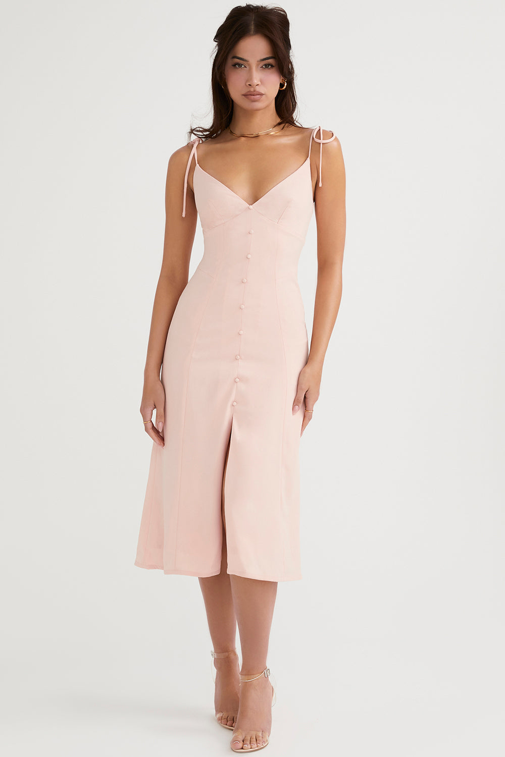 Stilla | Tonal Blomstret Midikjole