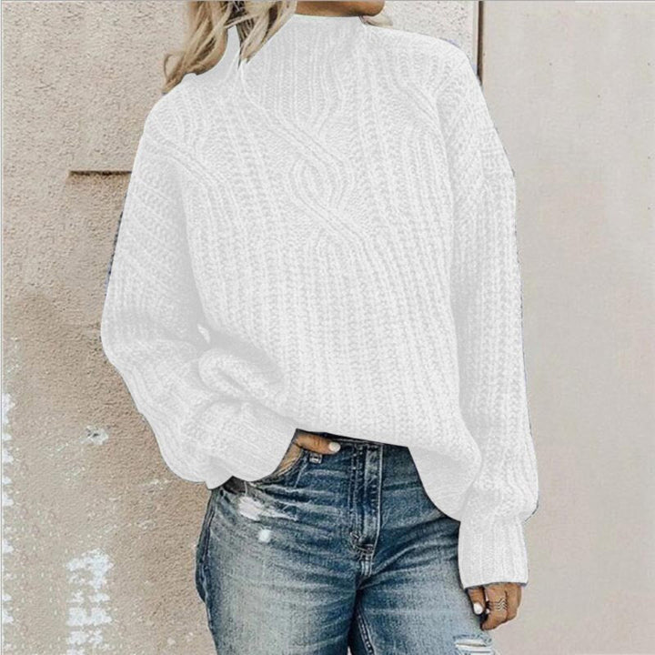 Stilla | Behagelig strikpullover med rullekrave