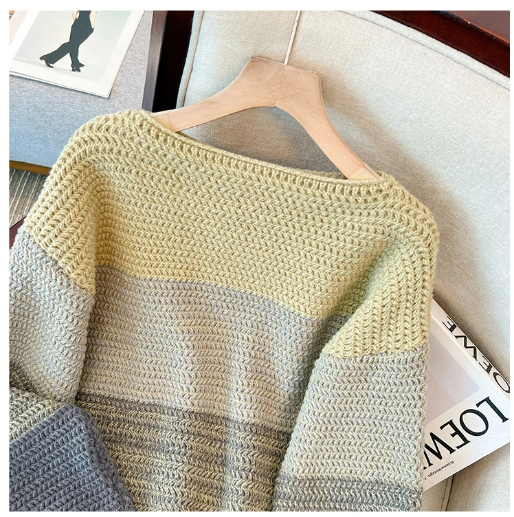 Stilla | Behagelig Plus Size Doven Dag Patch Farve Sweater