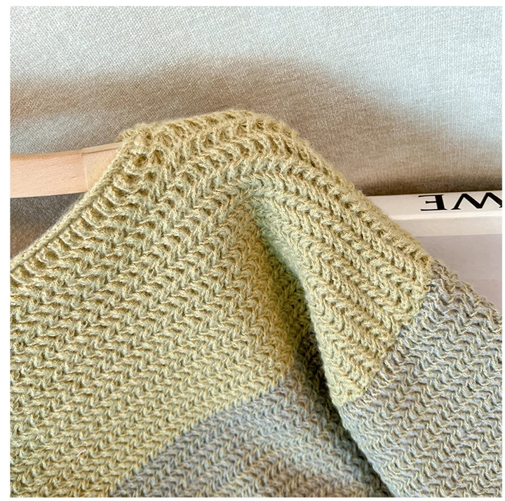 Stilla | Behagelig Plus Size Doven Dag Patch Farve Sweater