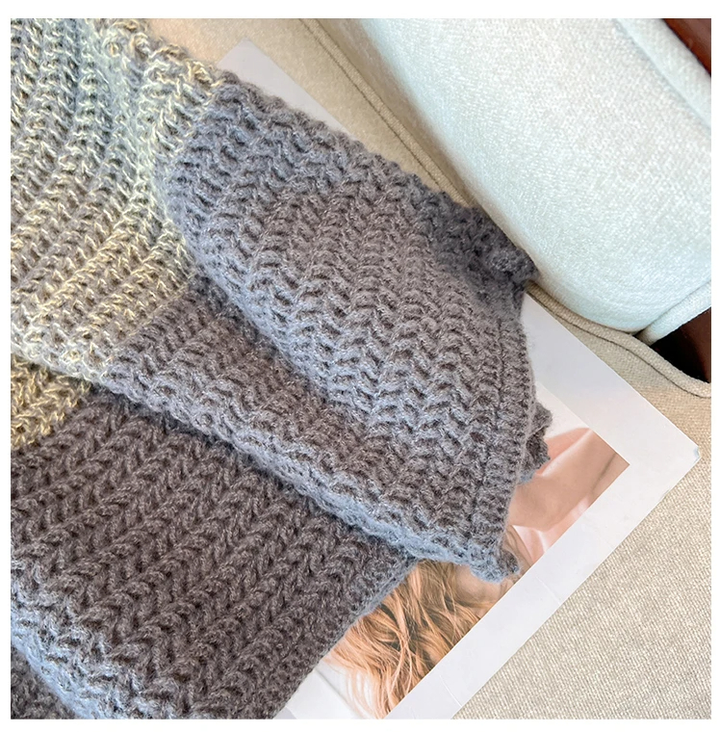 Stilla | Behagelig Plus Size Doven Dag Patch Farve Sweater