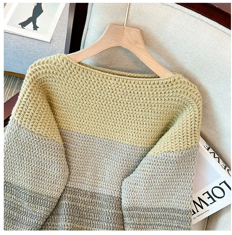Stilla | Behagelig Plus Size Doven Dag Patch Farve Sweater