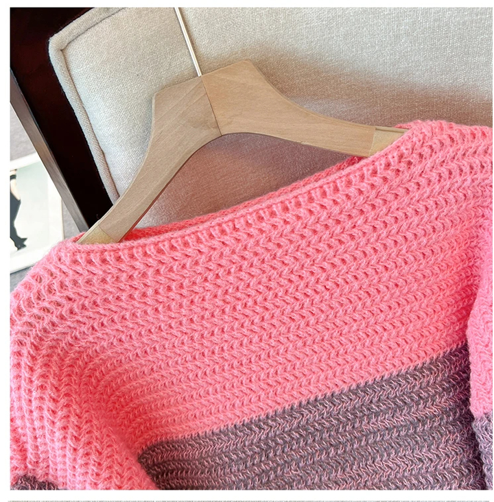 Stilla | Behagelig Plus Size Doven Dag Patch Farve Sweater