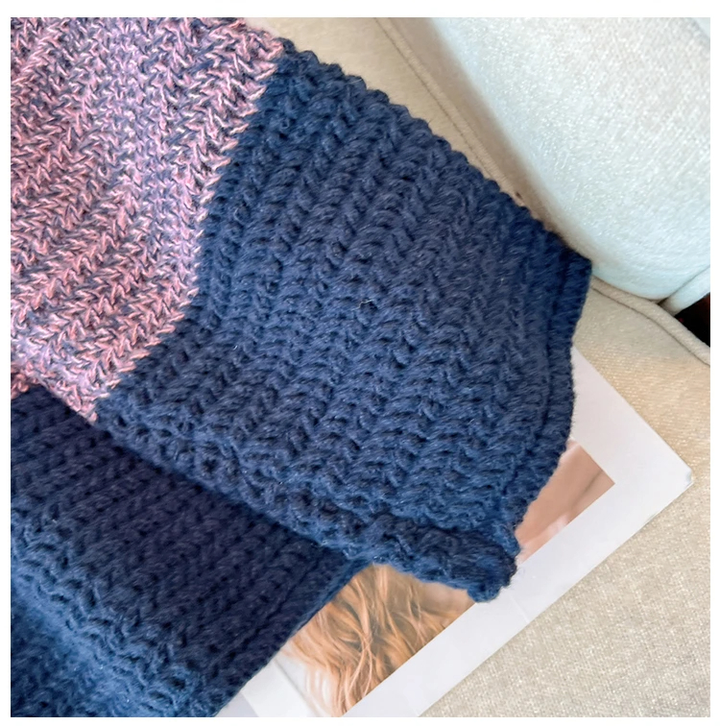 Stilla | Behagelig Plus Size Doven Dag Patch Farve Sweater