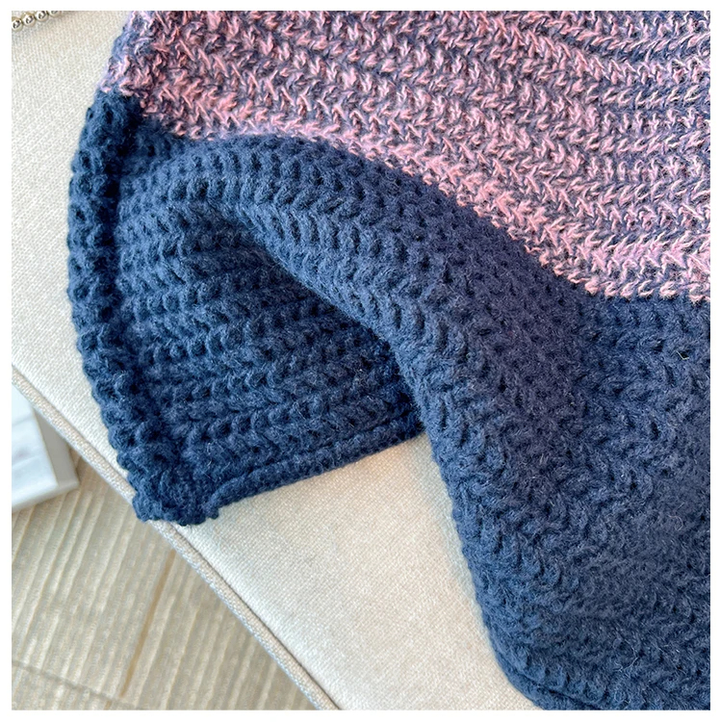 Stilla | Behagelig Plus Size Doven Dag Patch Farve Sweater