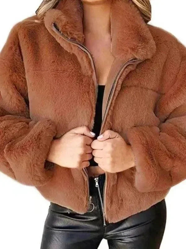 Stilla | Komfortabel Løs Dame Crop Fleece Jakke