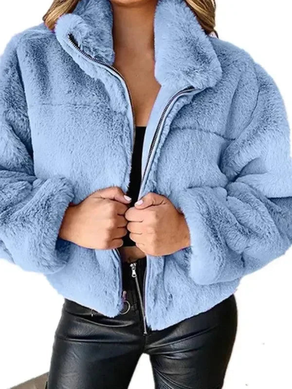 Stilla | Komfortabel Løs Dame Crop Fleece Jakke