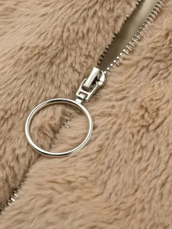 Stilla | Komfortabel Løs Dame Crop Fleece Jakke