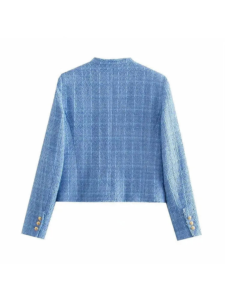 Stilla | Kort Tweed Jakke Blazer til Kvinder