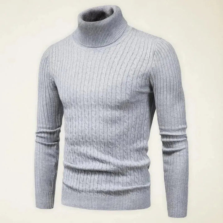 Stilla | Border Slim Fit Rullekravepullover Herrer
