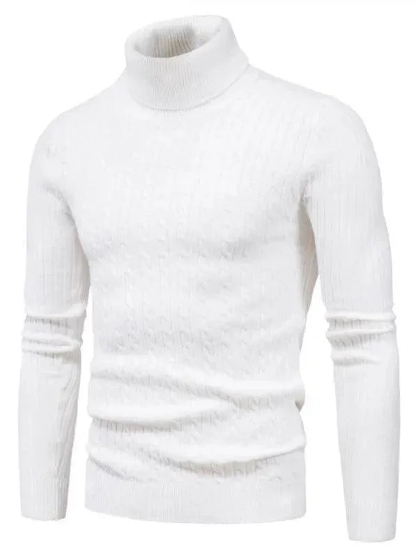 Stilla | Border Slim Fit Rullekravepullover Herrer