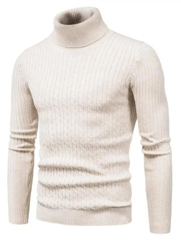 Stilla | Border Slim Fit Rullekravepullover Herrer