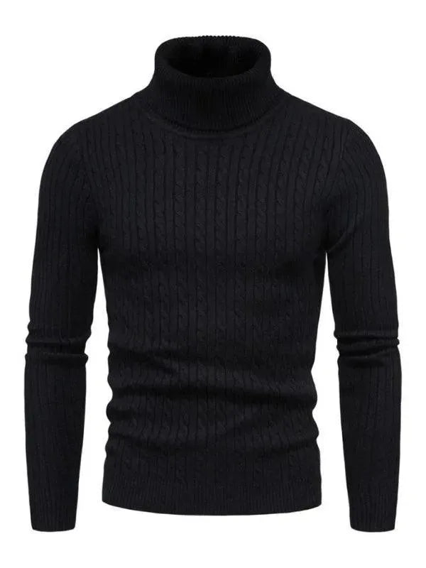 Stilla | Border Slim Fit Rullekravepullover Herrer