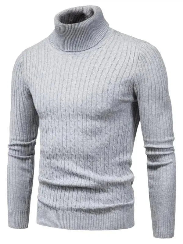 Stilla | Border Slim Fit Rullekravepullover Herrer