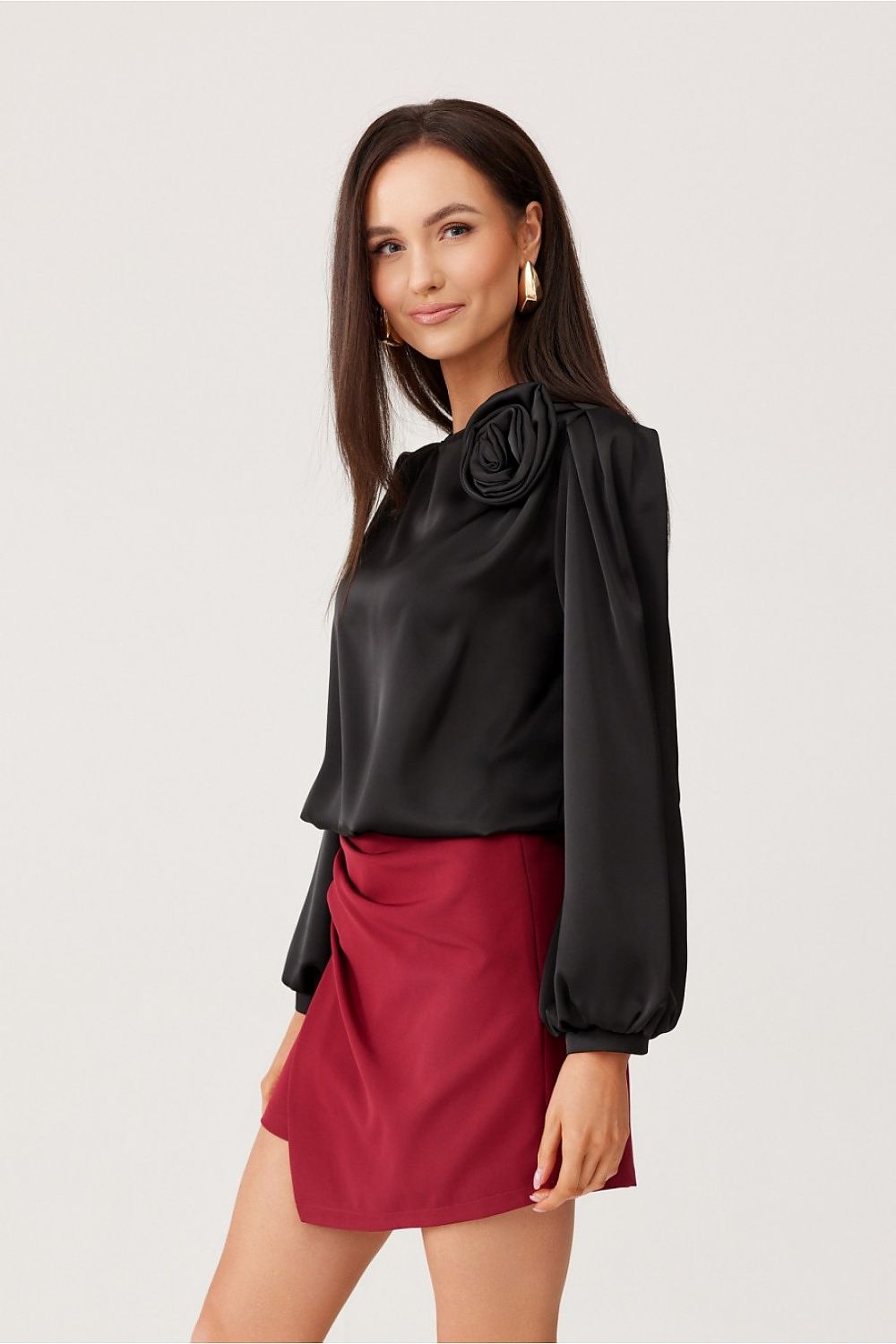 Stilla | Satin Bluse med Elegance