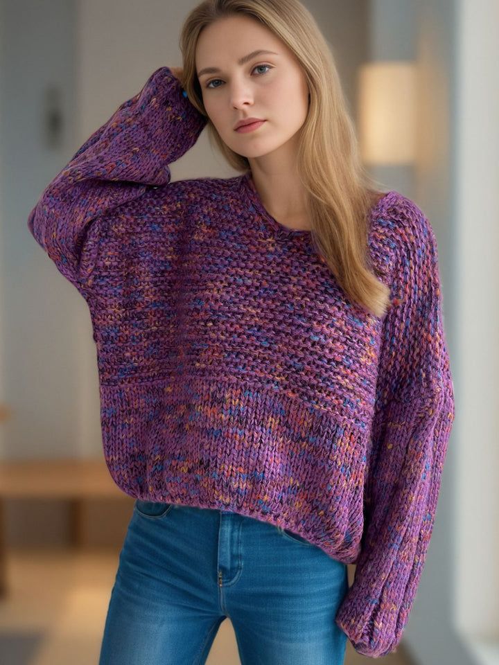 Stilla | Pullover med lange ærmer og dybe skuldre