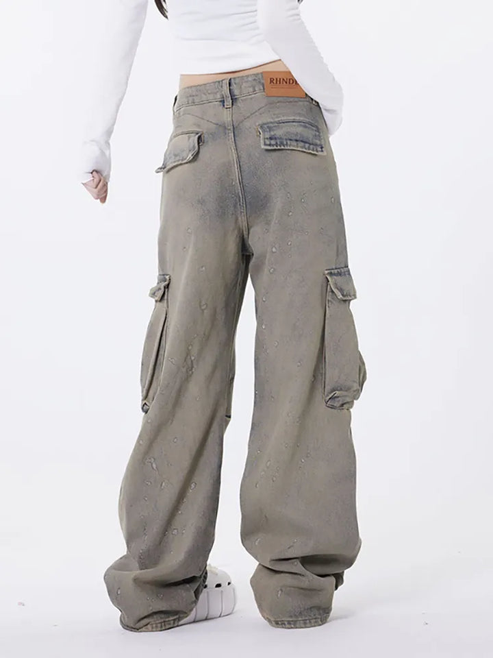 Stilla | Retro Asymmetriske Vaskede Jeans