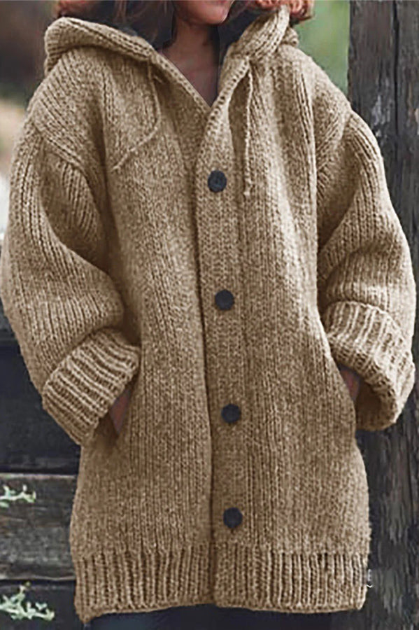 Stilla | All Day Everyday Cozy Lomme Hætte Strikketrøje