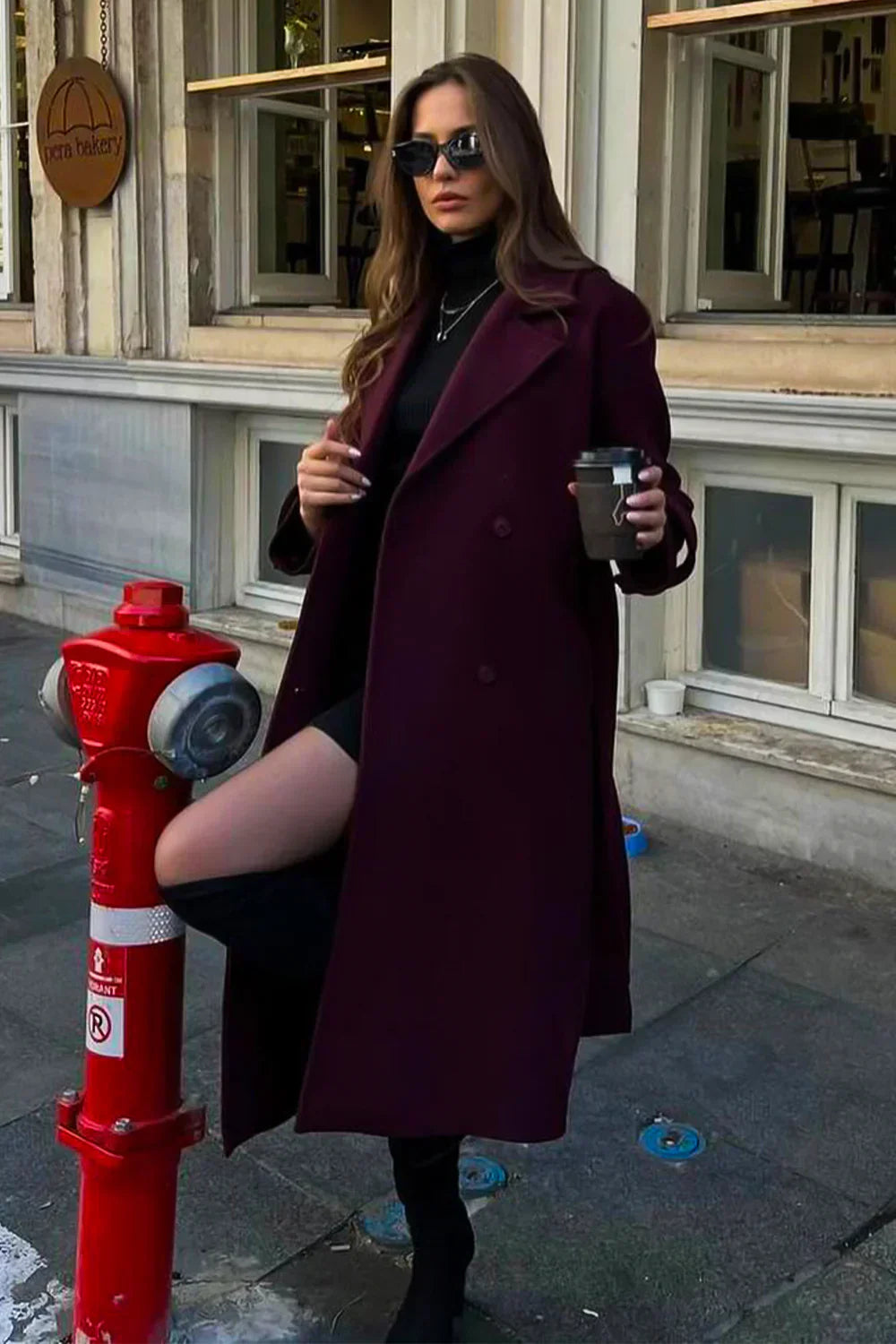 Stilla | Bordeauxfarvet jakke model