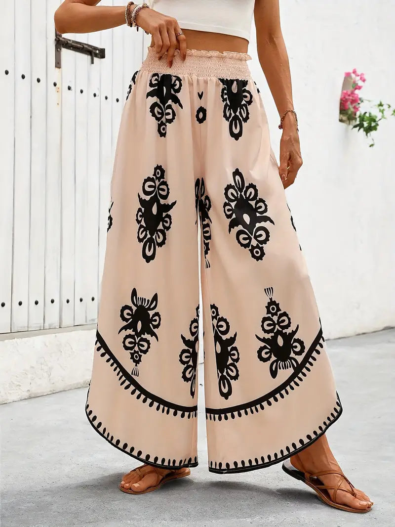 Stilla | Tribal Print Bred Bukser