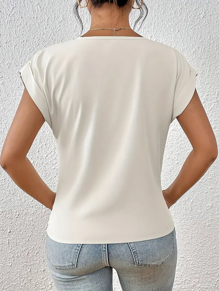 Stilla | Komfort-t-shirt Med V-udskæring
