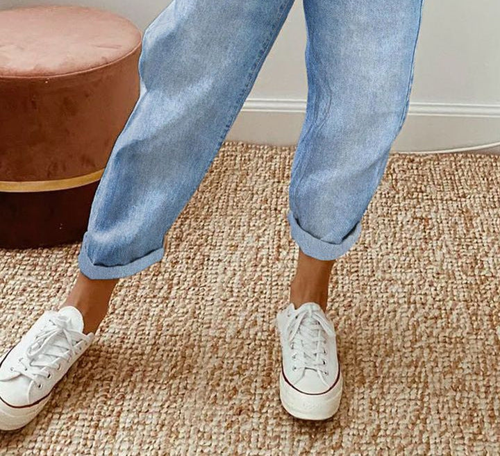 Stilla | Jeans Damer Med Lommer Og Elastisk Talje