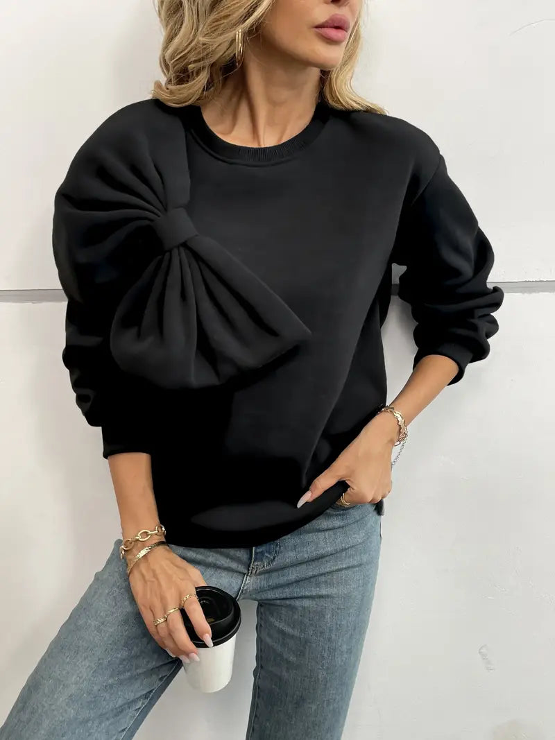 Stilla | Overdimensionerede bomulds sweater med knude