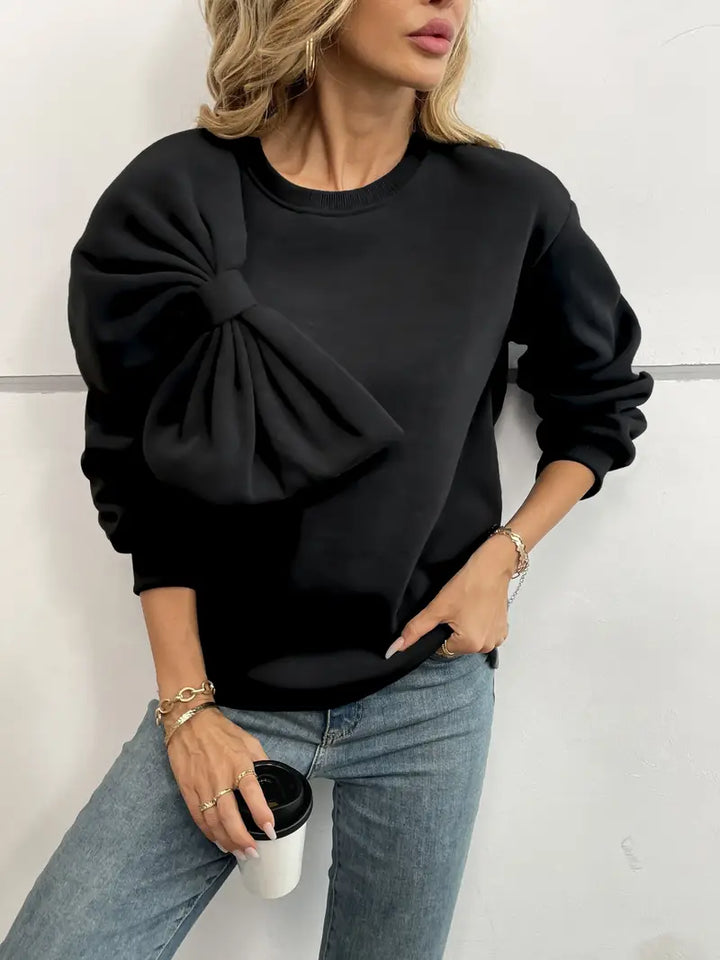 Stilla | Overdimensionerede bomulds sweater med knude