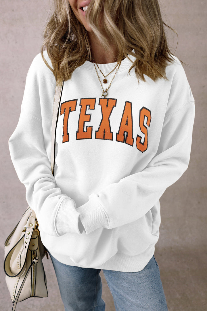Stilla | Sweatshirt Rundhals Texas Med Dybe Skuldre