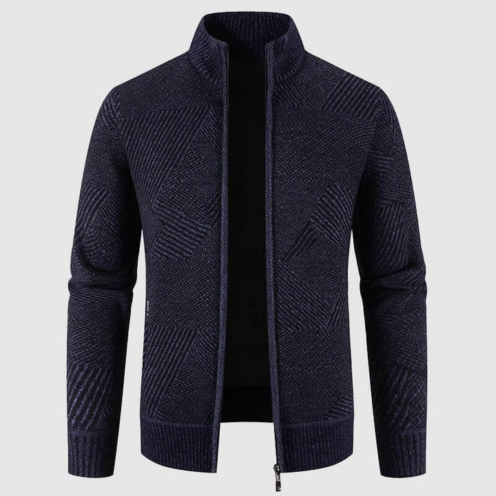 Stilla | Herre geometrisk strik-cardigan-jakke