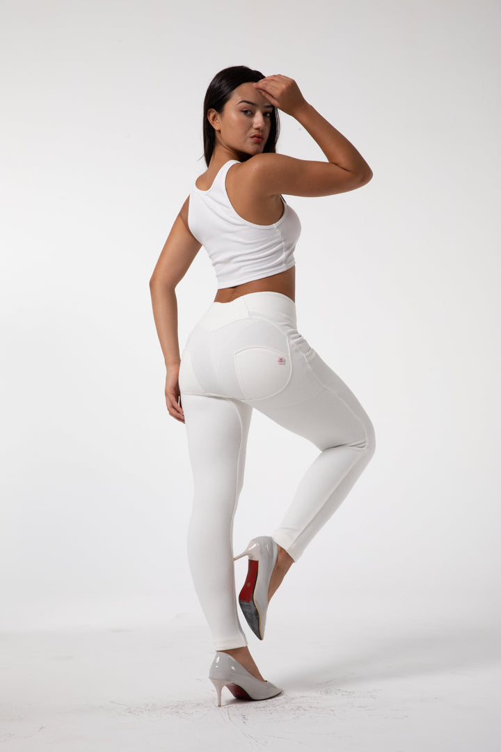 Stilla | Stramme Hvide Leggings Med Høj Talje