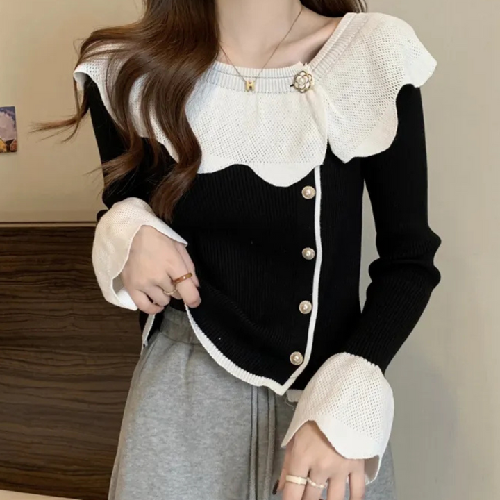 Stilla | Elegant pullover med krave til damer
