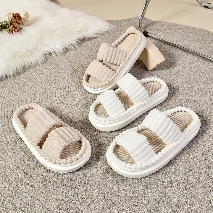 Stilla | Dame Tofarvede Sandaler Stof Med Striber
