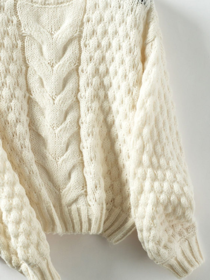Stilla | Drejet Strikpullover Med Rund Hals