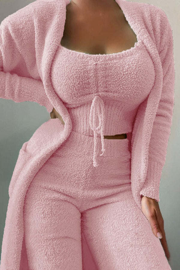Stilla | Cozy A-la Mode Fleece 3 Stykker Pyjamas Bukser Sæt