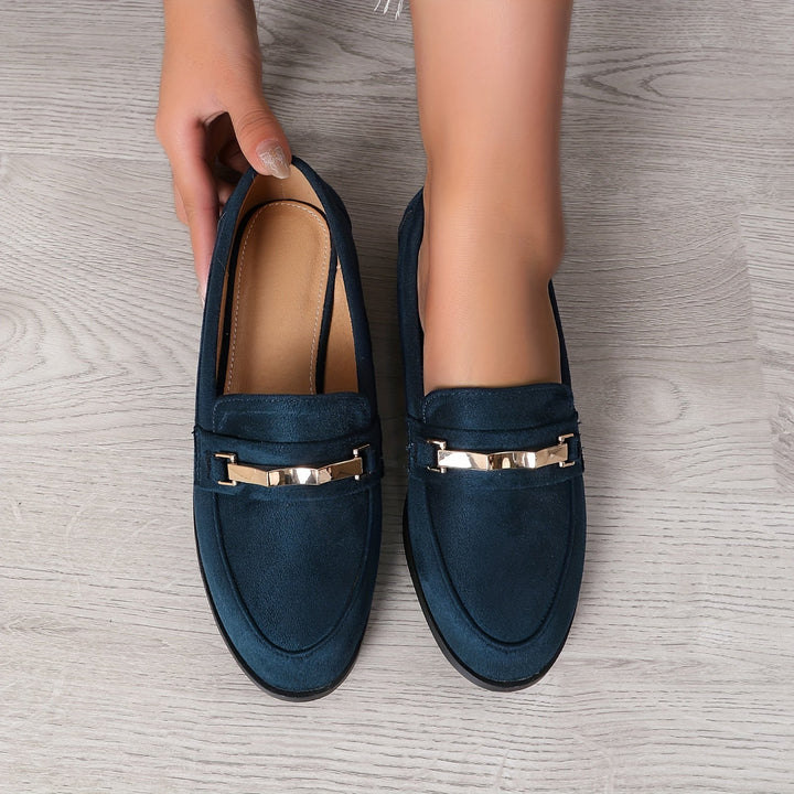 Stilla | Dames Loafers Med Metaliske Accenter Komfortable Slip on Sko